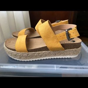 *BRAND NEW* Mustard Yellow Espadrille Sandals